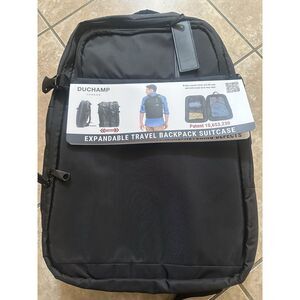 NWT Duchamp Getaway Expandable Carry-On Travel Backpack Suitcase USB Black $175
